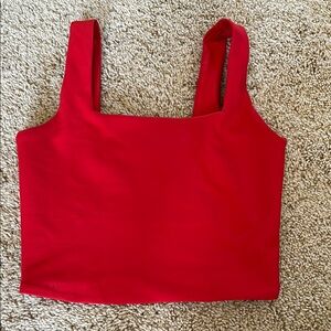 Abercrombie Red Women's curve love Sports Bra